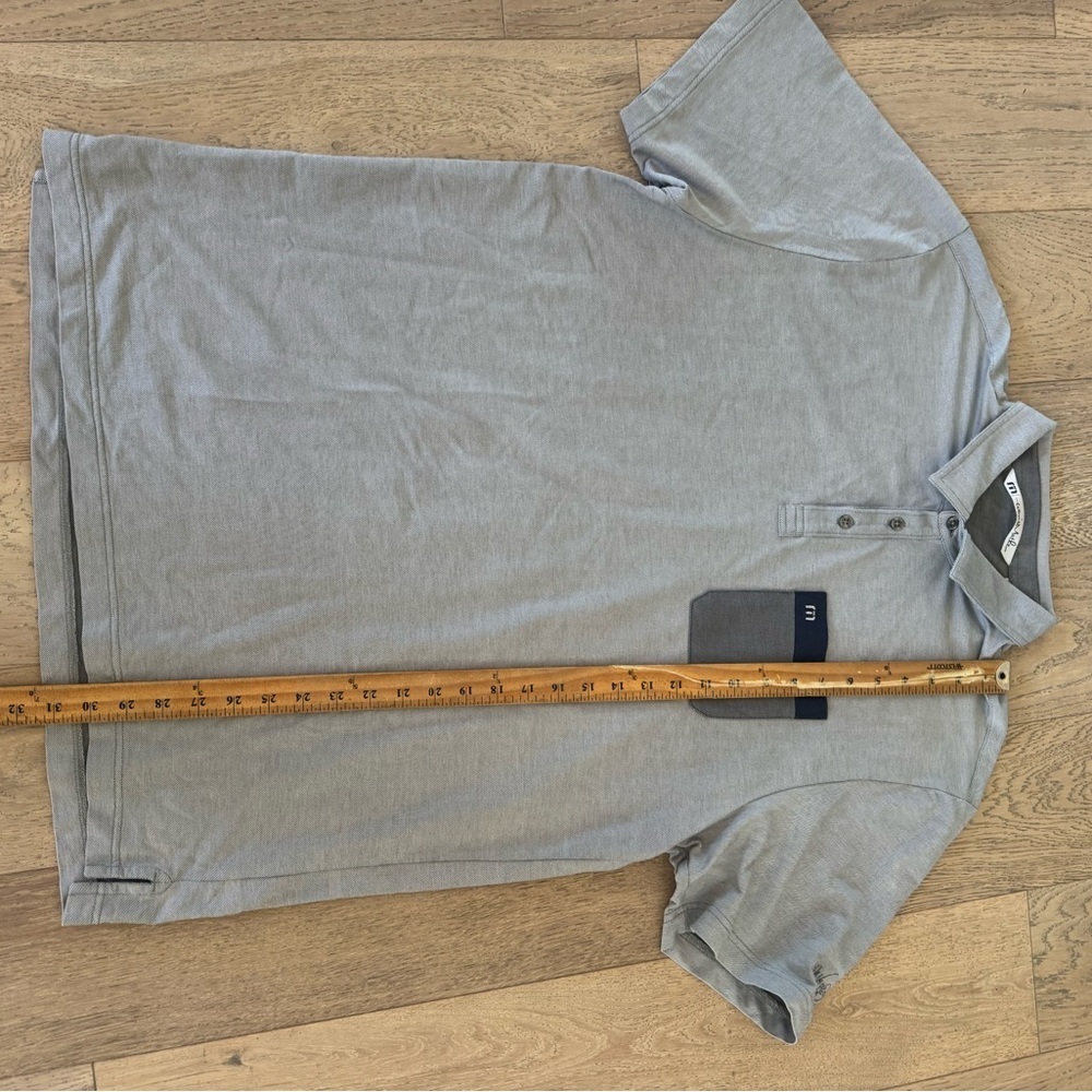 Travis Mathew Mens Polo Grey WHISPER ROCK LOGO XL - Picture 2 of 6